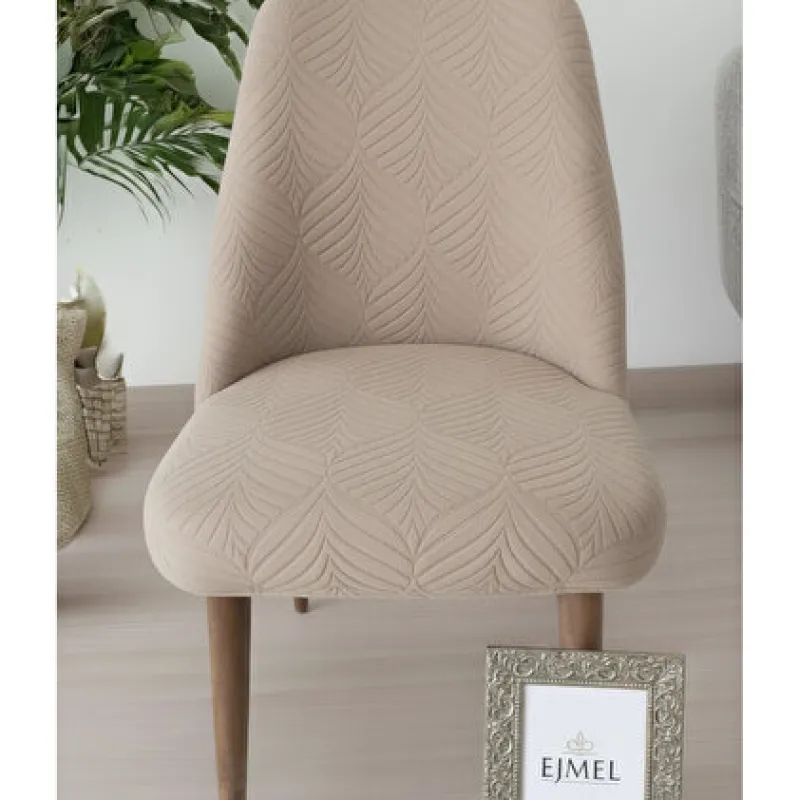 ARİFE HOME Büyük Oval Mutfak Sandalye Kılıfı- Likrali Yıkanabilir Lastikli Sandalye Örtüsü Chair Cover Tek adet